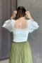 İlay Rozerin Beyaz Crop Bluz