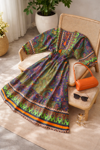 Buhçe Turuncu Elbise