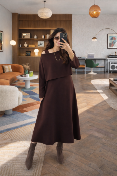 Salto İkili Takım Kahverengi  Elbise 