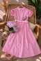 Menekşe Pembe Elbise