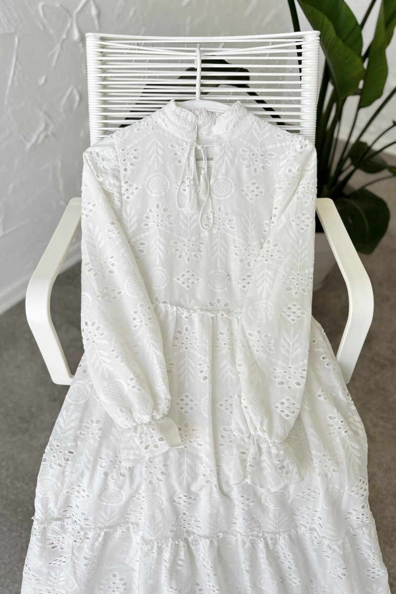 Marima Beyaz Fisto Elbise