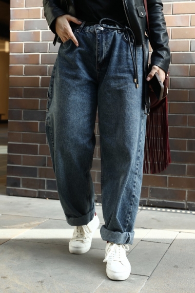 Loran Koyu Mavi Kot Pantolon