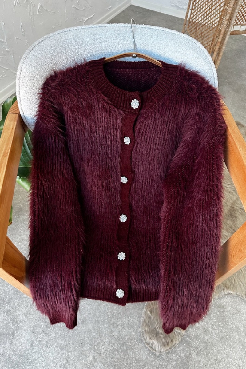Luxury Bordo Hırka