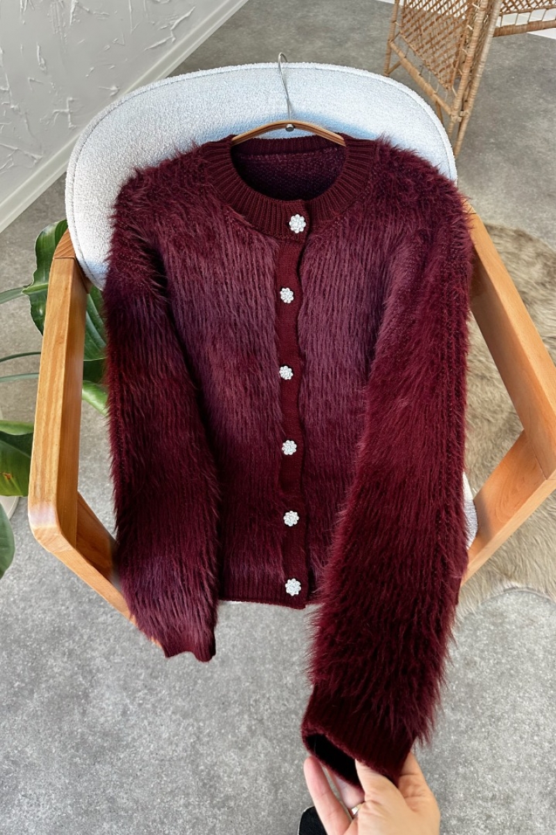 Luxury Bordo Hırka