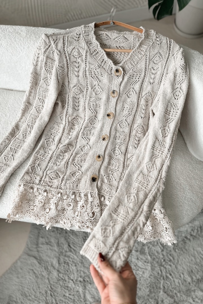 Ecrin Taş Rengi Hırka