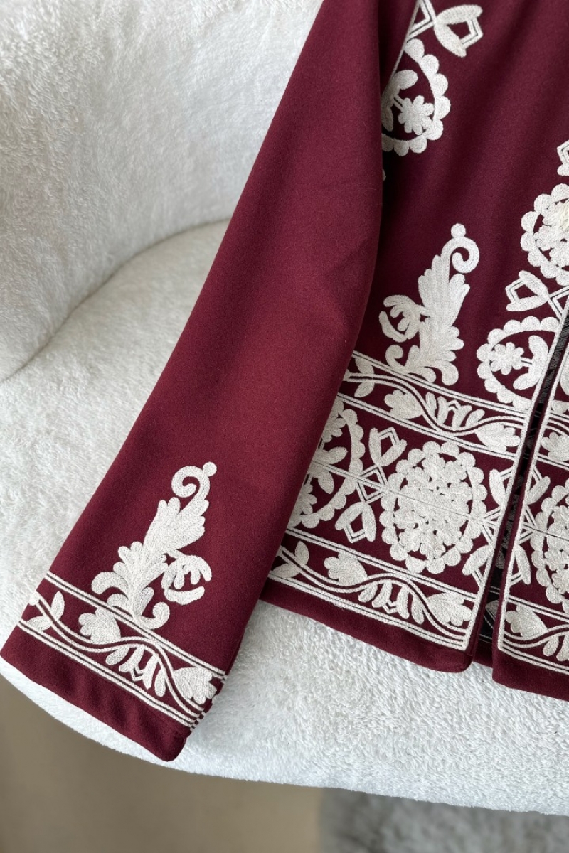 Poll Hira Bordo Ceket