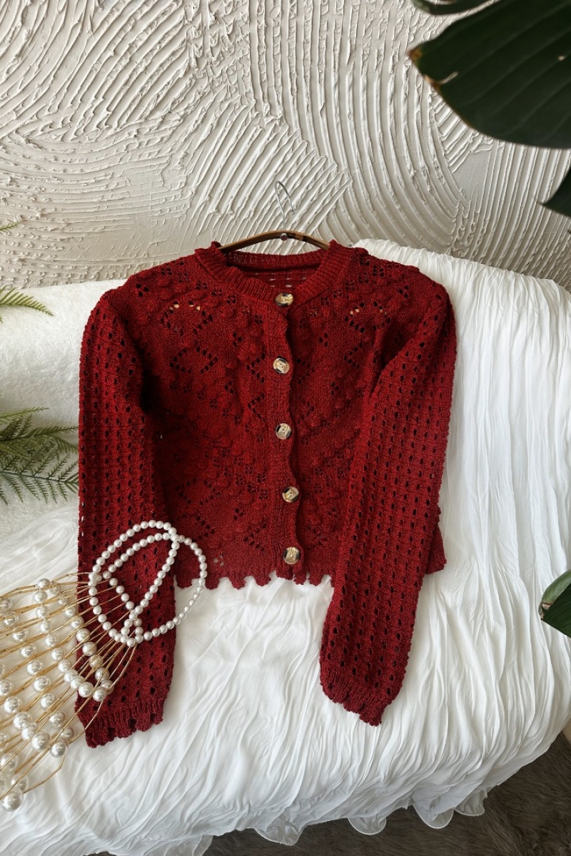 Petunya Bordo Hırka