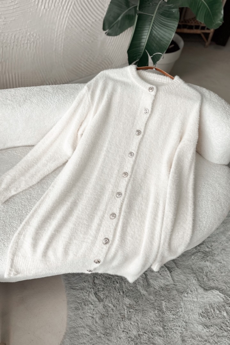 Marya Ekru Uzun Hırka