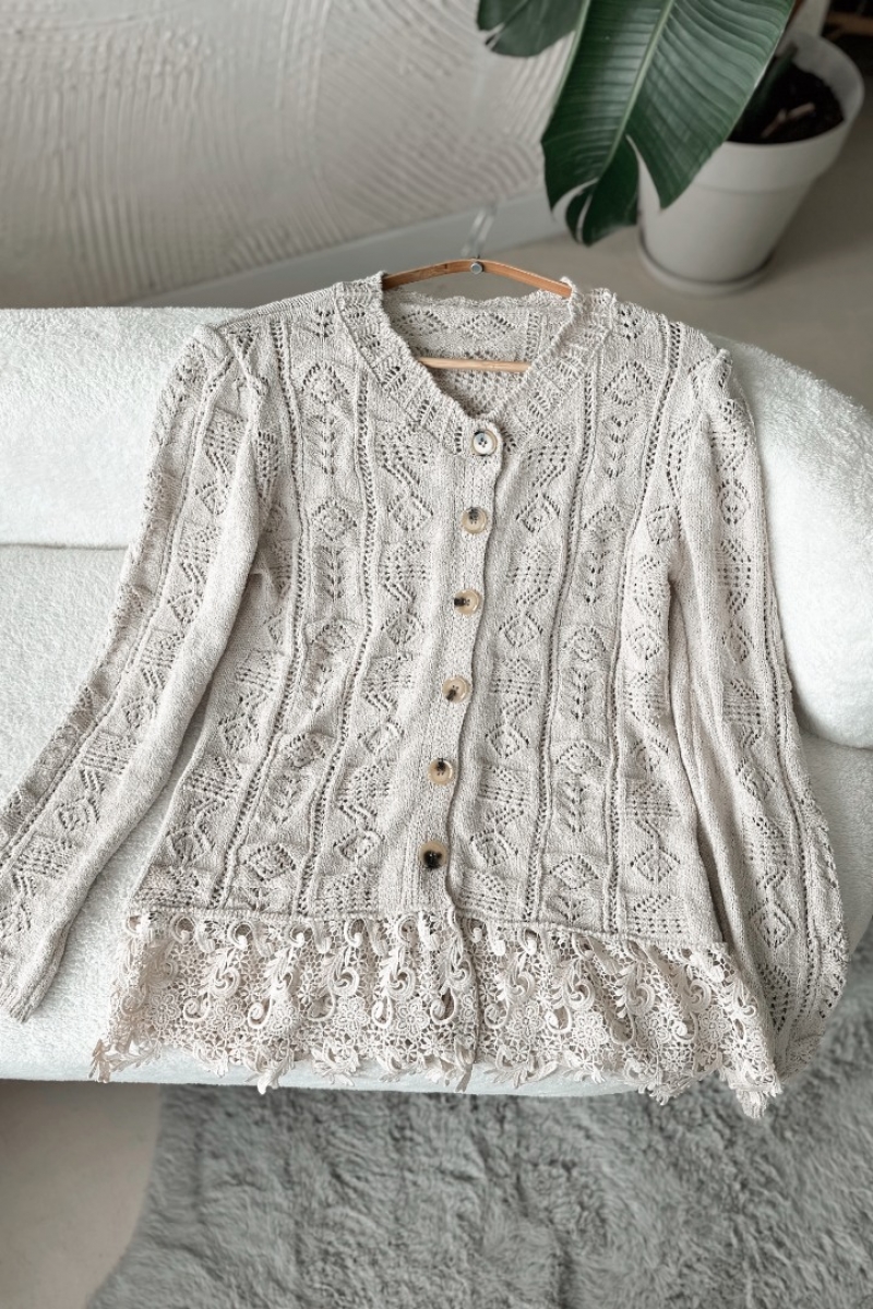 Ecrin Taş Rengi Hırka