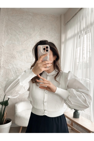 Poll Hayal Ekru Hırka