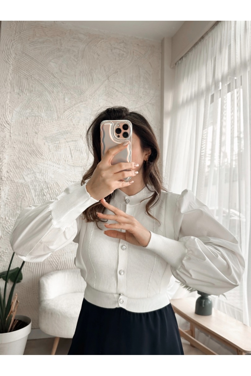 Poll Hayal Ekru Hırka