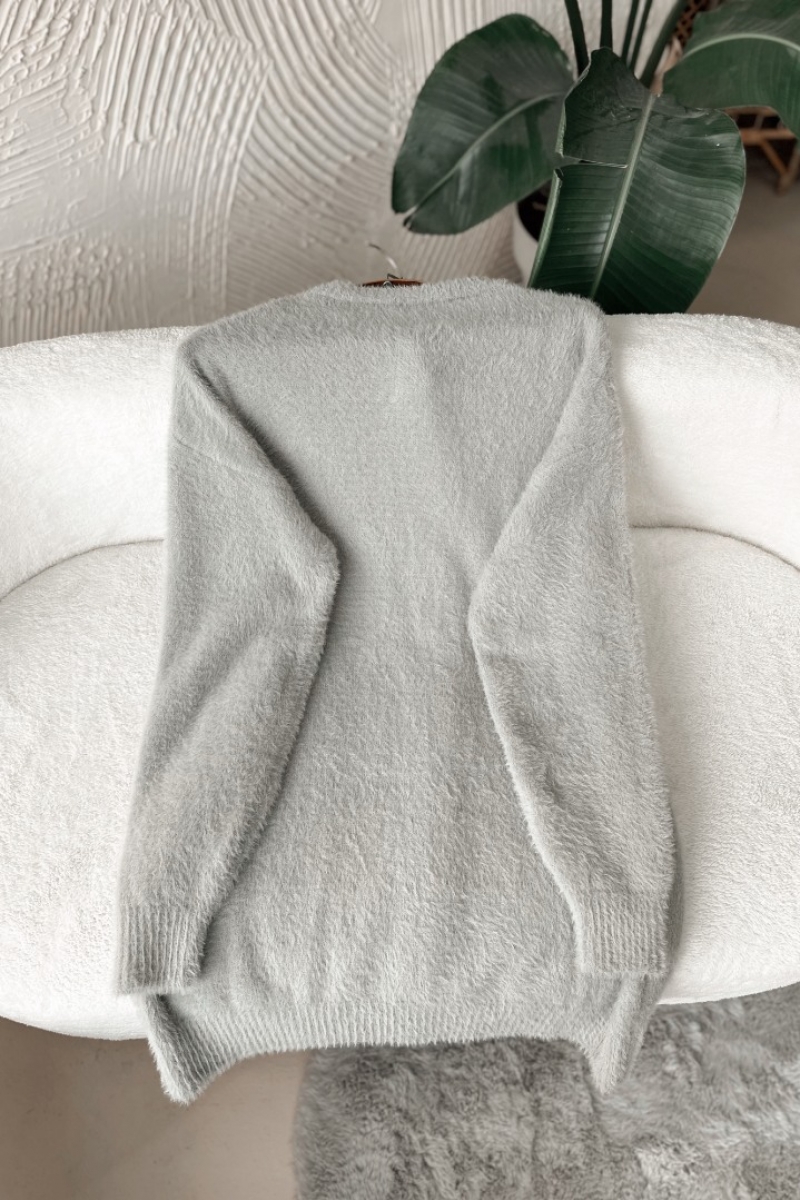 Marya Gri Uzun Hırka