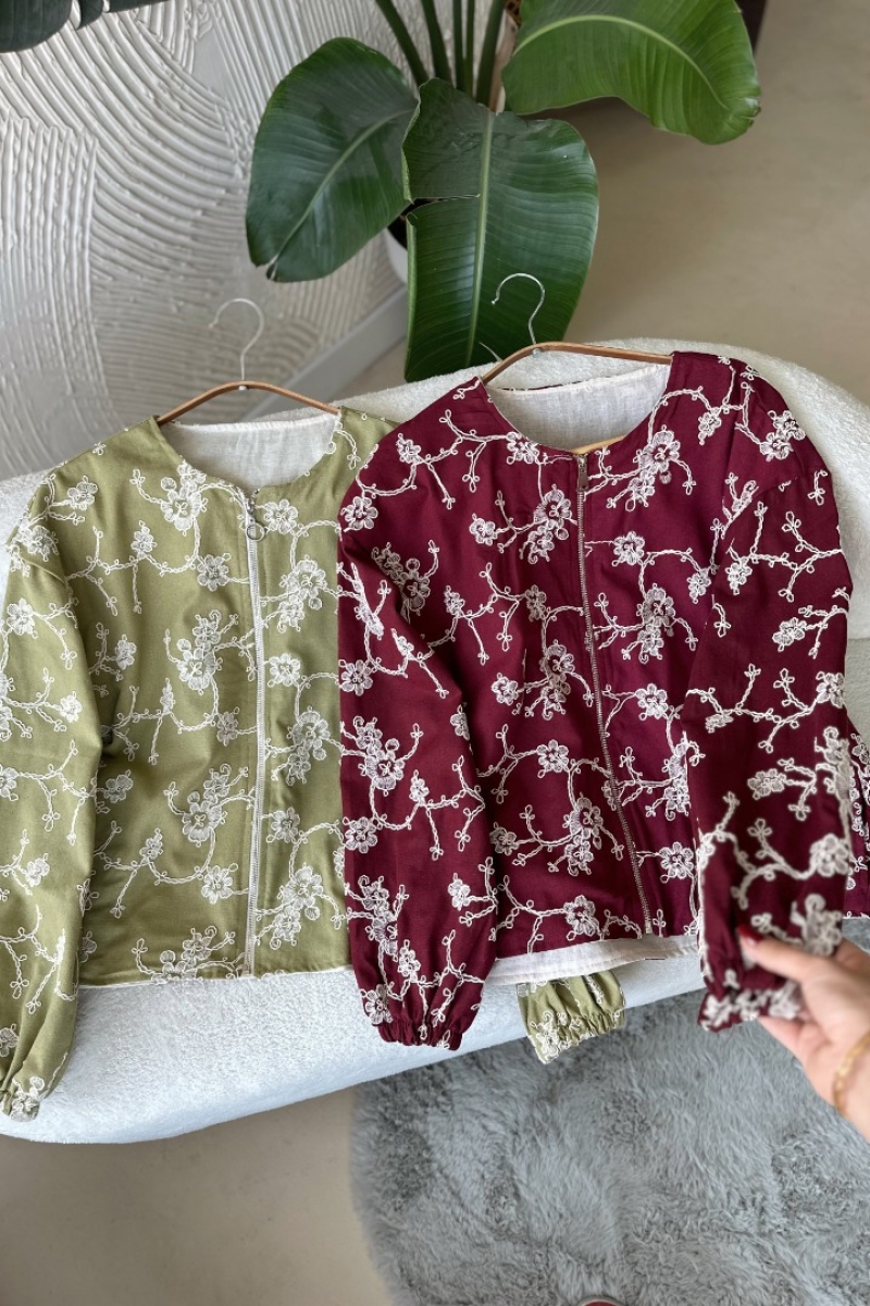 Poll Leman Bordo Ceket