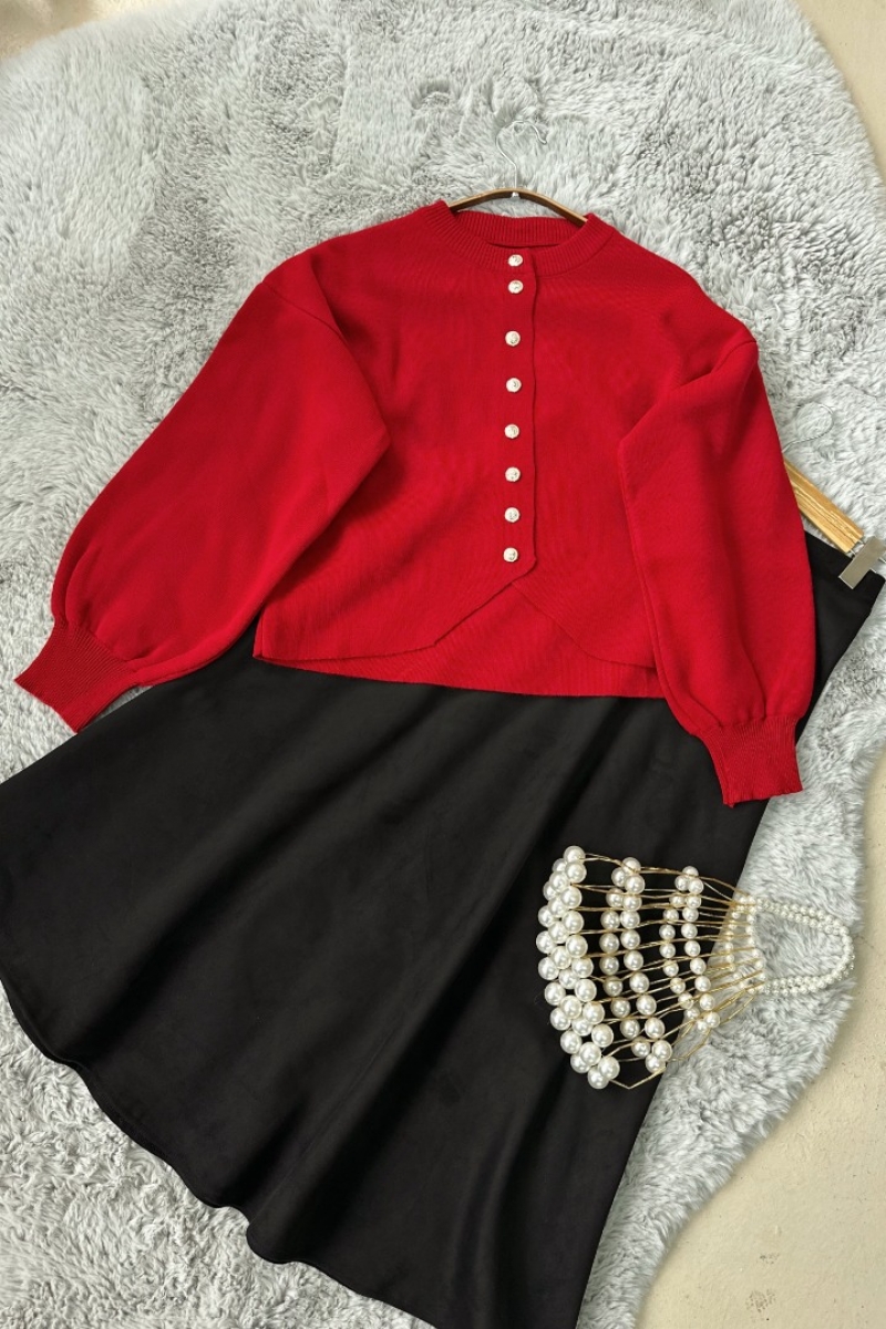 Zoey Kırmızı Hırka