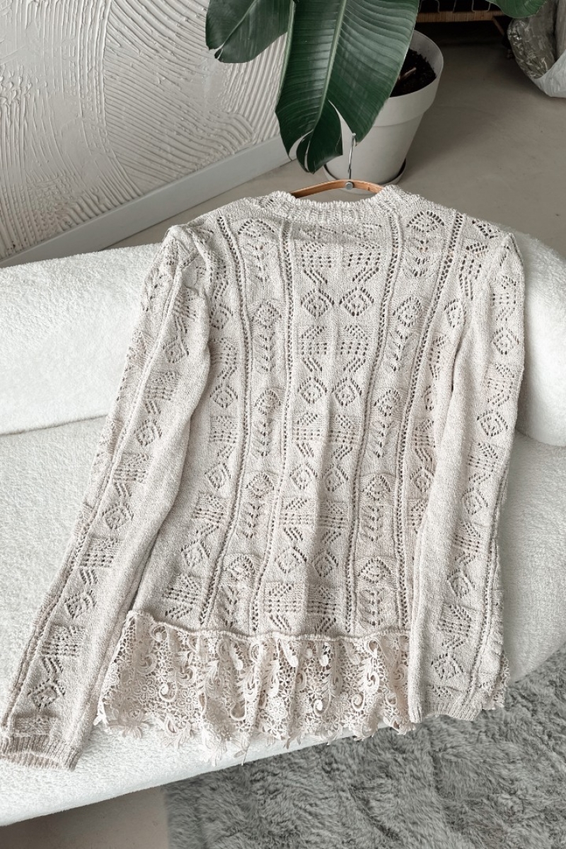 Ecrin Taş Rengi Hırka