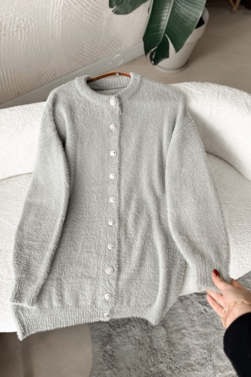 Marya Gri Uzun Hırka