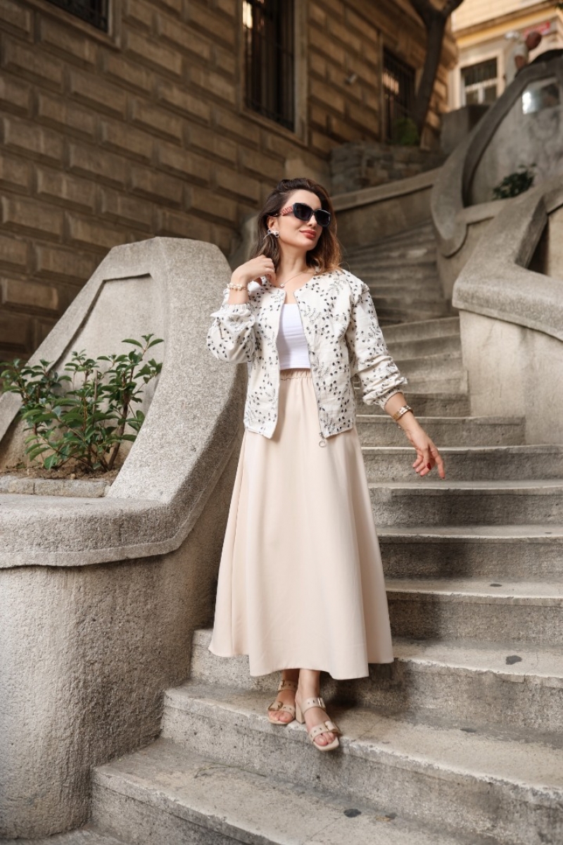 Poll Roys Bej Uzun Etek