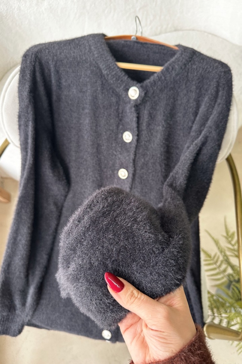 Lance Siyah Uzun Hırka