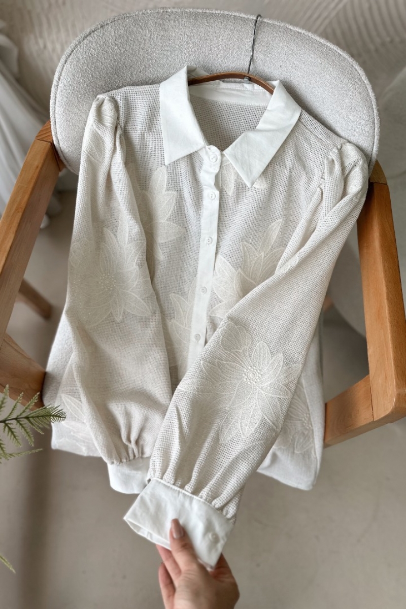 Elera Ekru Gömlek