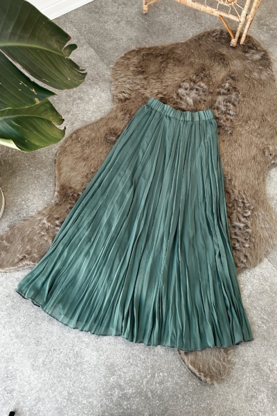 Mono Yeşil Kloş Etek