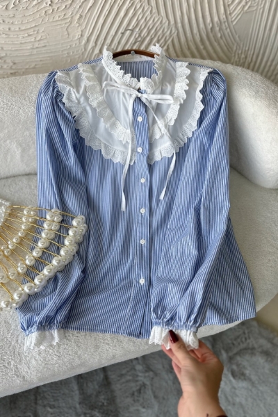 Michel Açık Mavi Gömlek