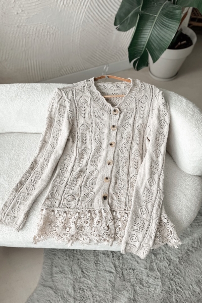 Ecrin Taş Rengi Hırka