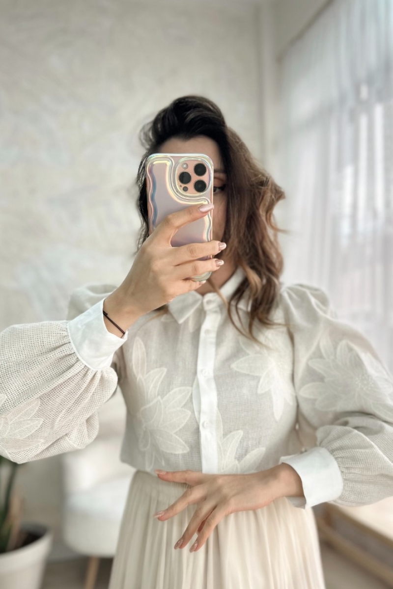 Poll Elera Ekru Gömlek