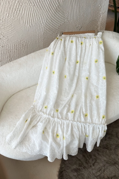 Pelin Sarı Fisto Uzun Etek