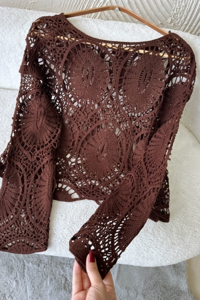 Nancy Kahverengi Bluz