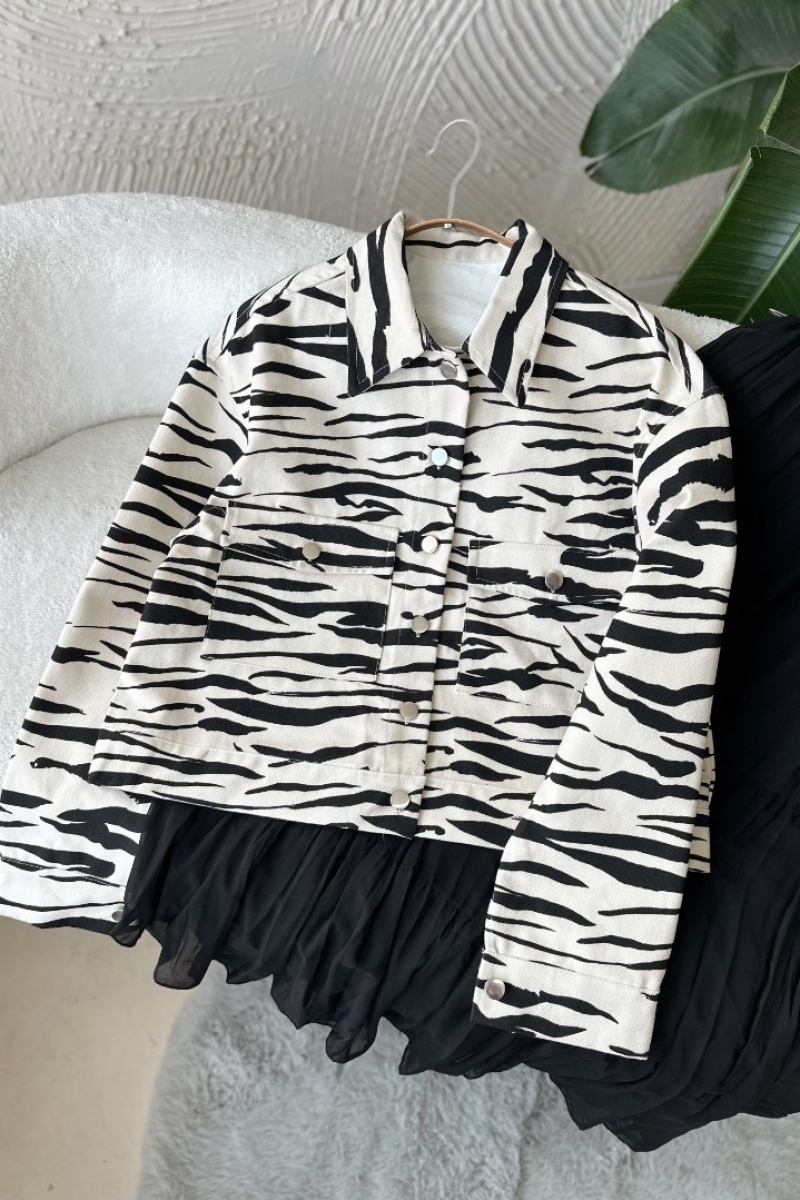 Leyan Ekru Kot Ceket