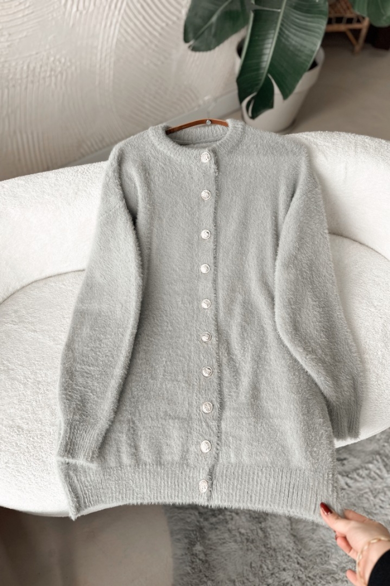 Marya Gri Uzun Hırka