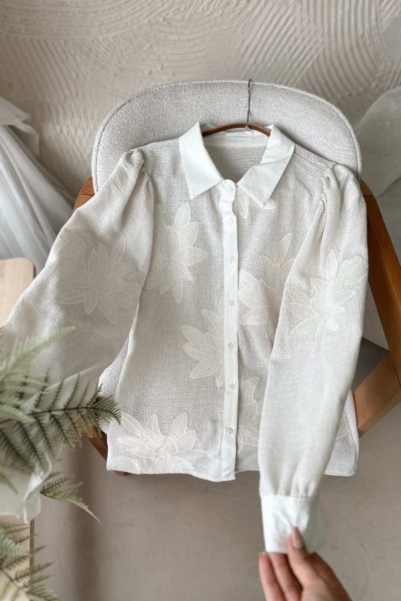 Elera Ekru Gömlek