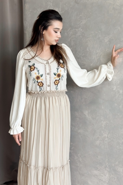 İlay İlya Bej Bluz