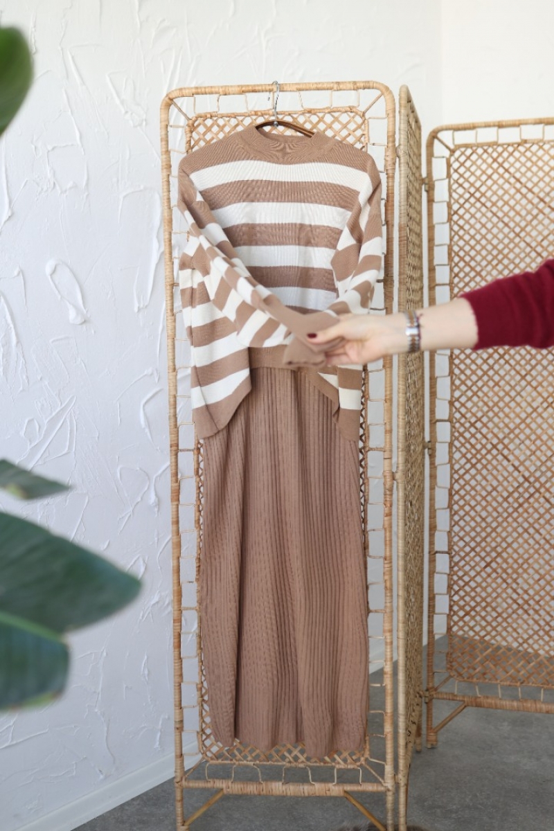 Estela Camel Kazaklı Takım Elbise