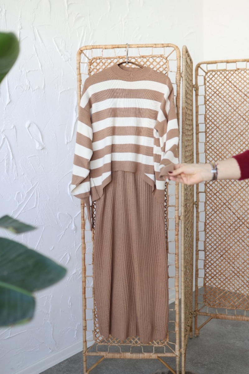 Estela Camel Kazaklı Takım Elbise