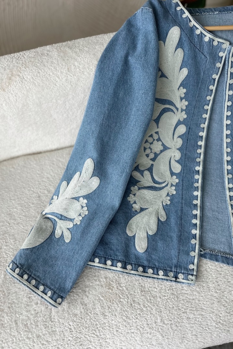 Poll Nergis Açık Mavi Kot Ceket