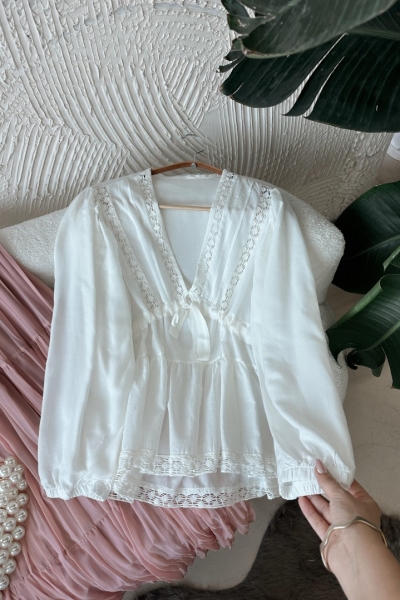 Royan Beyaz Bluz