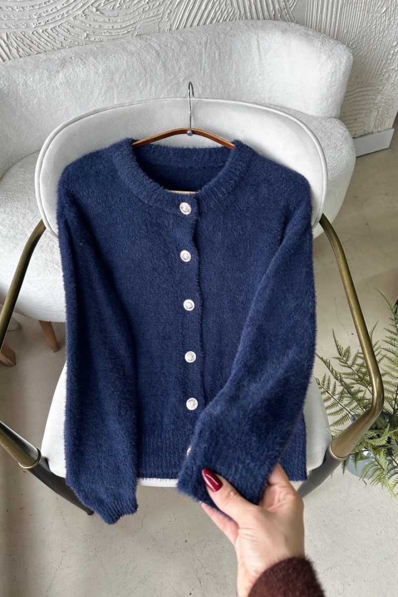 Manas Lacivert Hırka