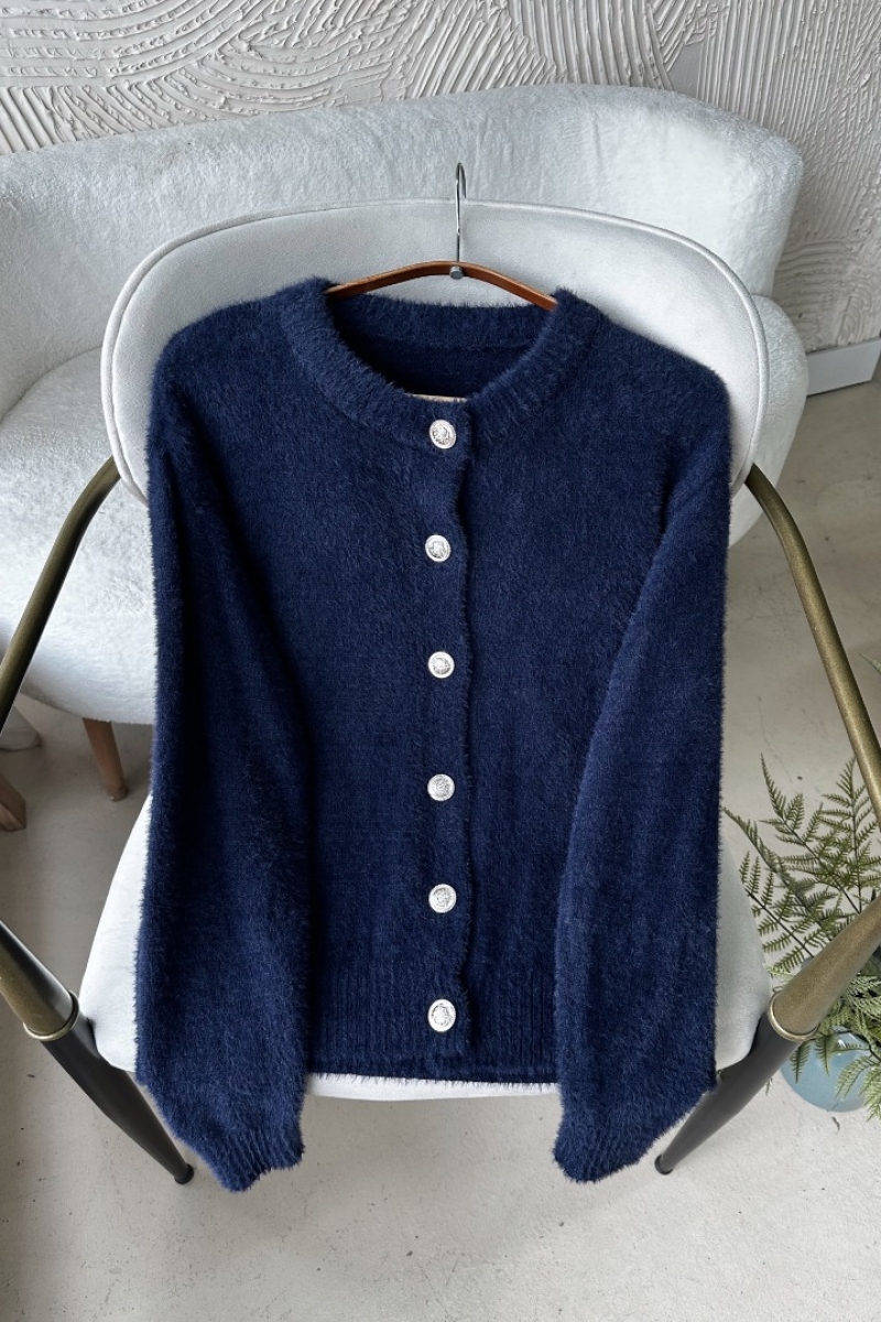 Manas Lacivert Hırka