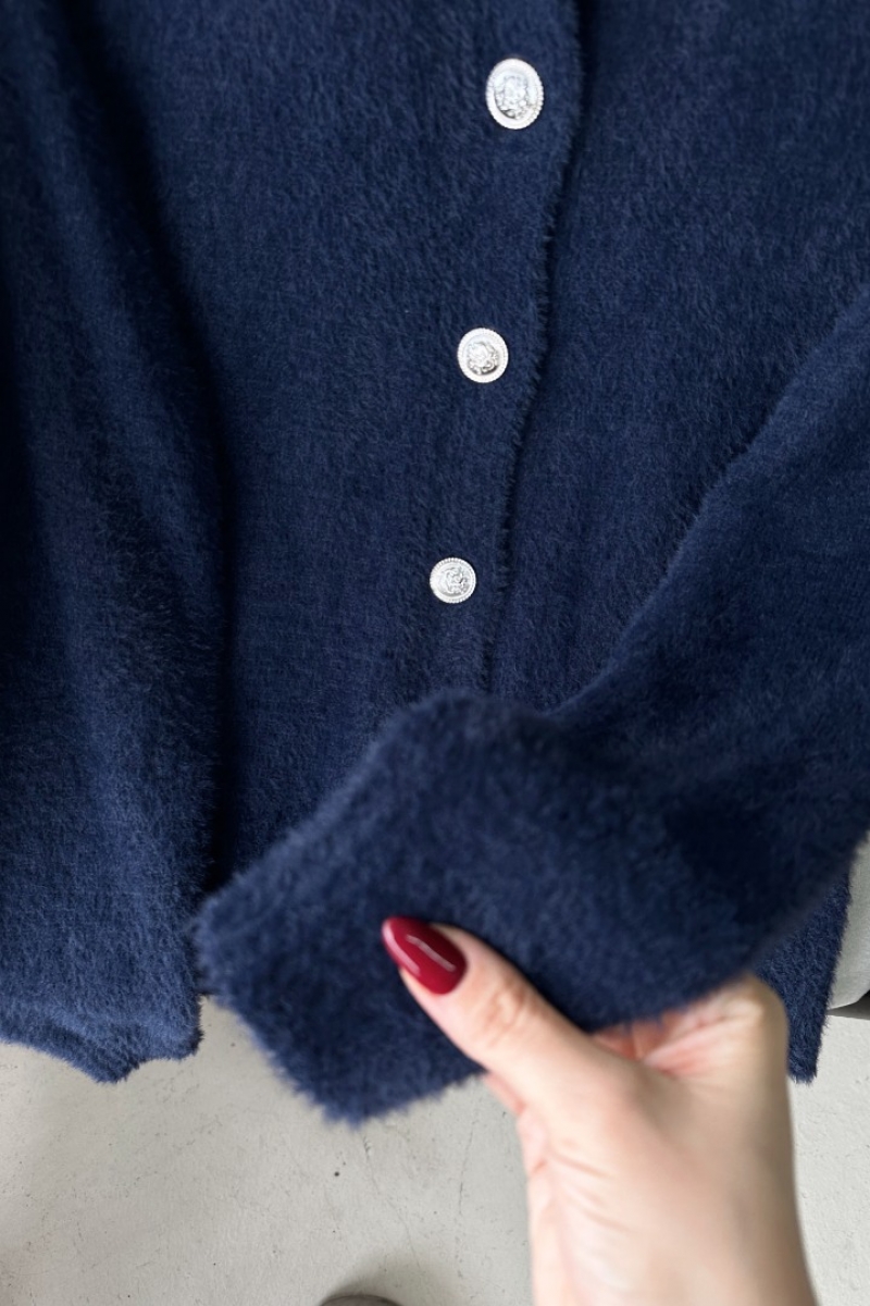 Manas Lacivert Hırka