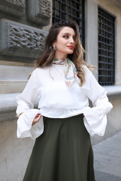 Poll Marta Beyaz Gömlek