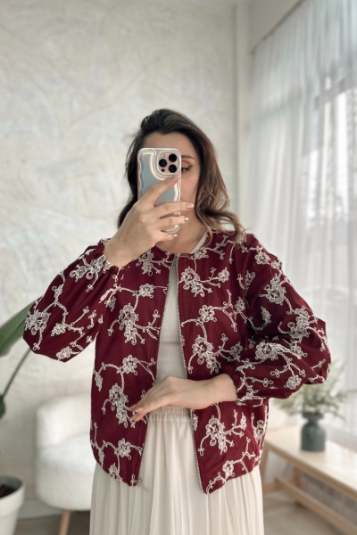 Poll Leman Bordo Ceket