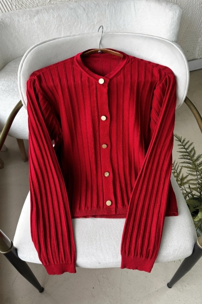 Lale Kırmızı Hırka