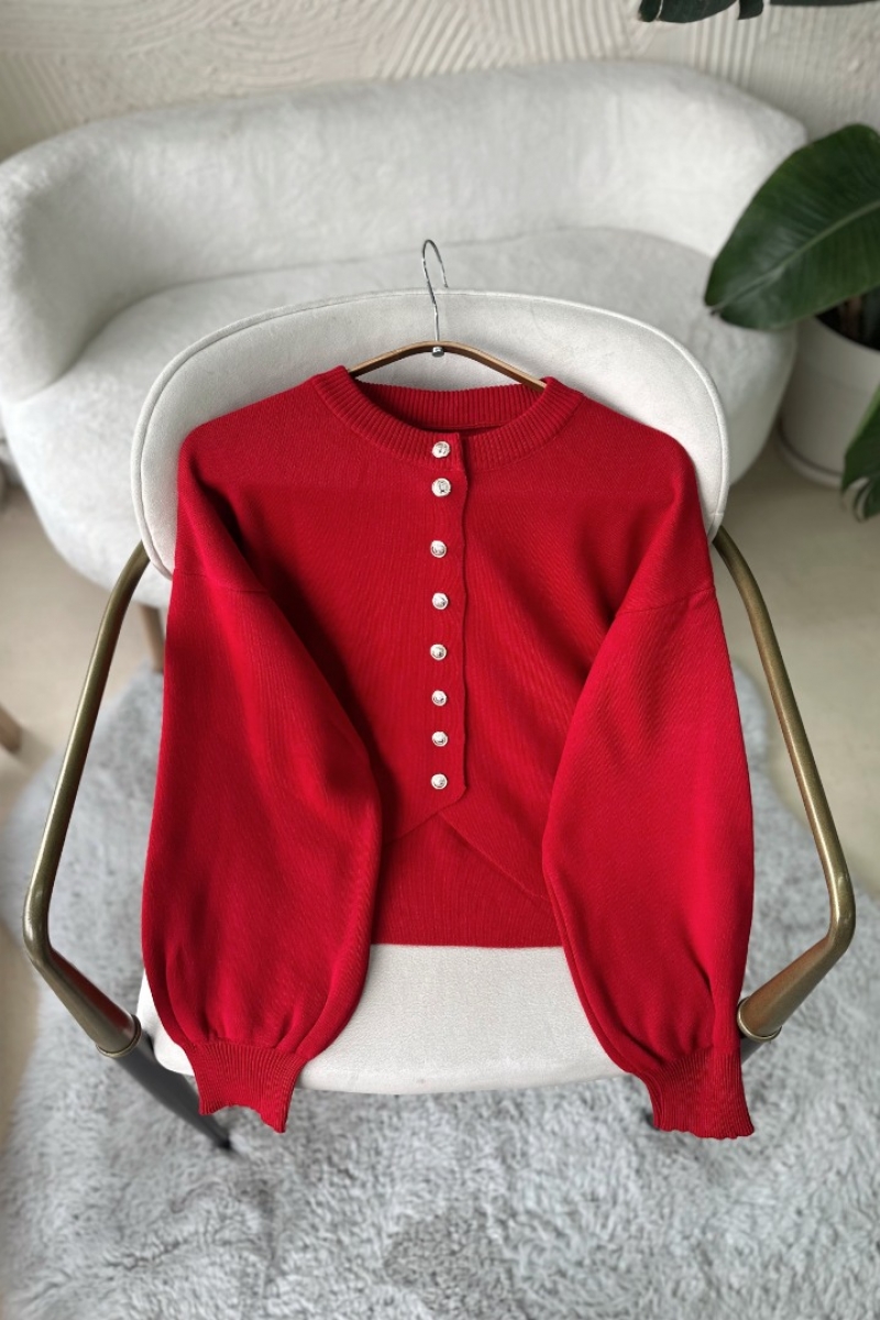 Zoey Kırmızı Hırka