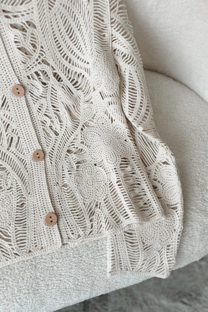 Poll İmge Ekru Hırka