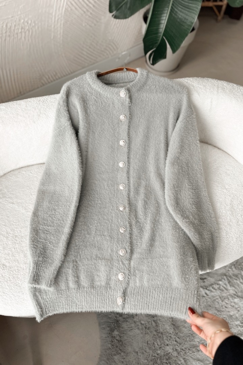 Marya Gri Uzun Hırka