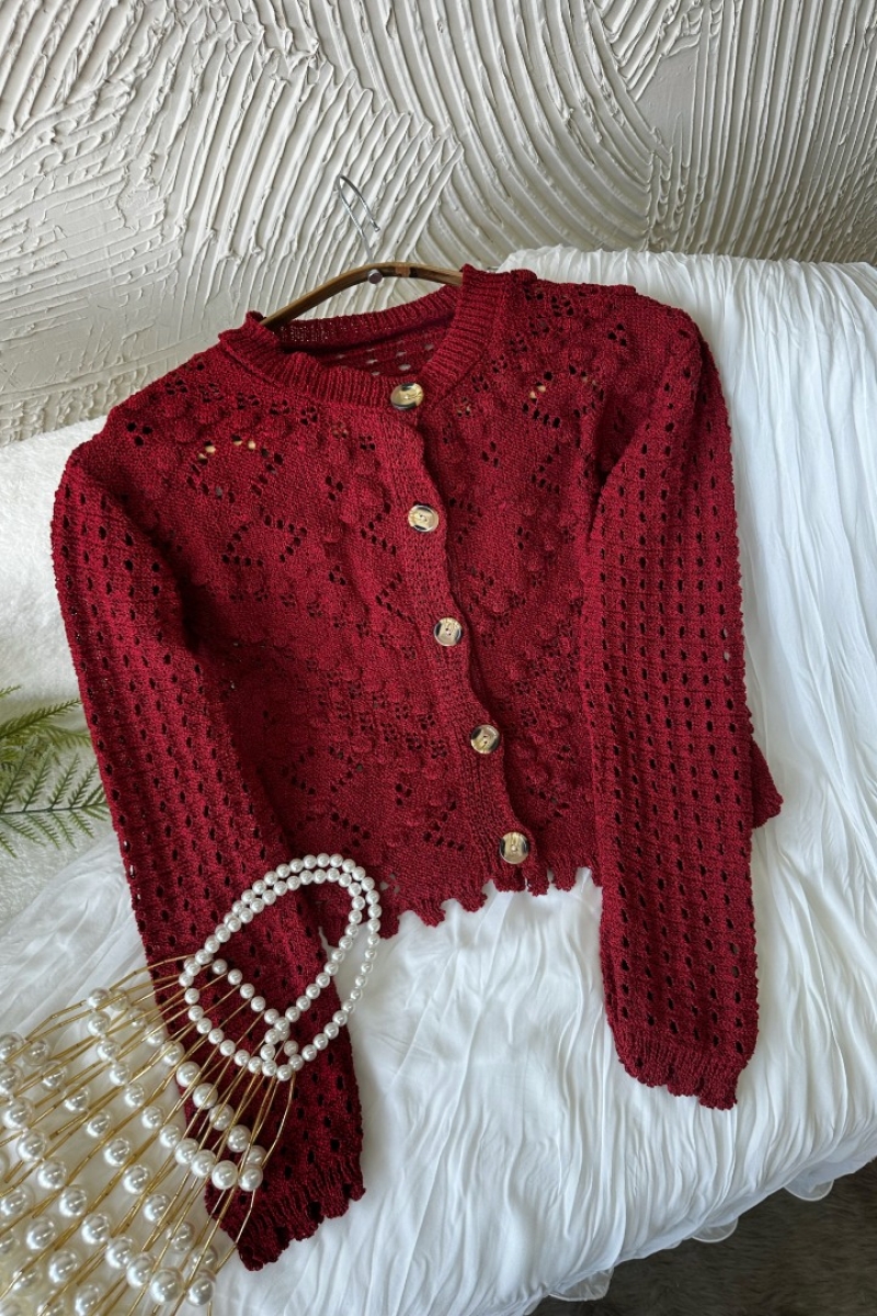 Petunya Bordo Hırka