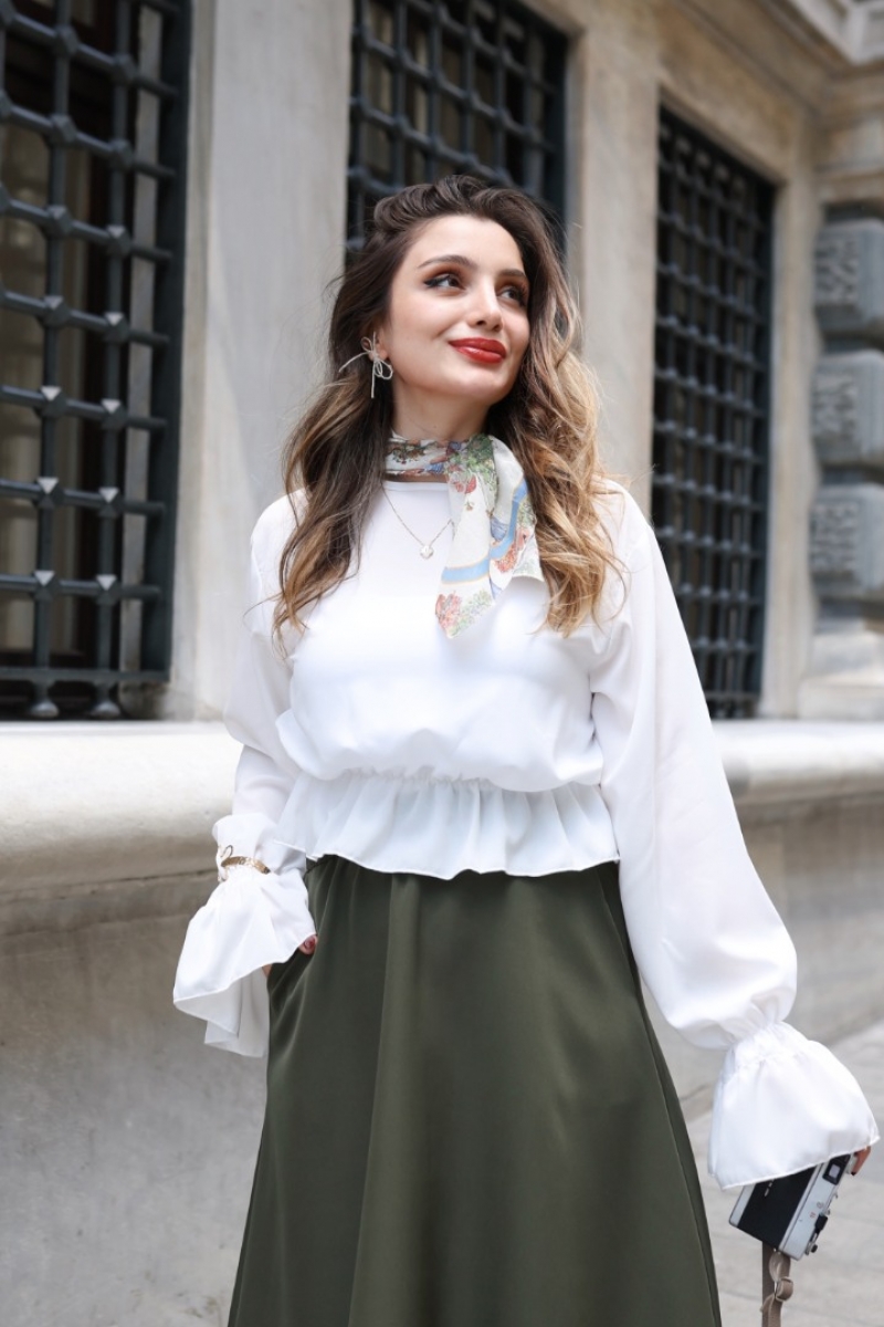 Poll Marta Beyaz Gömlek