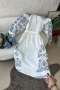 Ferza Beyaz Keten Kimono
