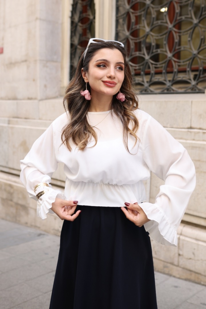 Poll Marta Beyaz Gömlek